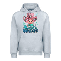 Heather Grey stay curious and axolotl questions Urban Hoodie - MaliasSmallBusiness