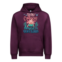 Mauve Wine stay curious and axolotl questions Urban Hoodie - MaliasSmallBusiness