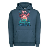 Pigment Midnight Navy stay curious and axolotl questions Urban Hoodie - MaliasSmallBusiness