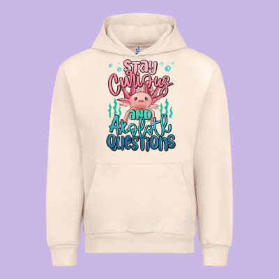 Stay Curious And Axolotl Questions Urban Hoodie Designed By Maliassmallbusiness