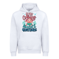 White stay curious and axolotl questions Urban Hoodie - MaliasSmallBusiness