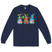 Navy autism gnomes Long Sleeve Tee - Zillion Design Studio
