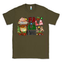 Army Green fa la la la latte Classic Tee - Zillion Design Studio