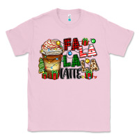 Bubblegum Pink fa la la la latte Classic Tee - Zillion Design Studio