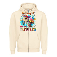 Sandshell just a girl who loves turtles Zipper Hoodie - texasbilliewilder