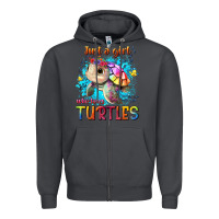 Smoke just a girl who loves turtles Zipper Hoodie - texasbilliewilder