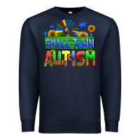 Navy small town autism Premium Sweatshirt - AdoDesignShop