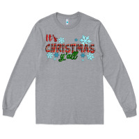 Heather Grey It's Christmas Y'all Season Winter Long Sleeve Tee - RanaPortraitStore