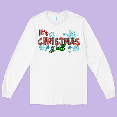 It's Christmas Y'all Season Winter Long Sleeve Tee Designed By Ranaportraitstore