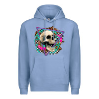 Colony Blue race skull Premium Hoodie - AdoDesignShop