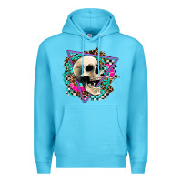 Ocean Blue race skull Premium Hoodie - AdoDesignShop