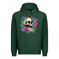 Sports Green race skull Premium Hoodie - AdoDesignShop