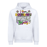 White i have boundary issues Urban Hoodie - MaliasSmallBusiness