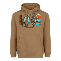Toasted Coconut love nurse Heavyweight Hoodie - CowhideDigitalArt