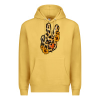 Antique Gold Leopard Sunflower Peace Sign Premium Hoodie - Jasminsmagicworld