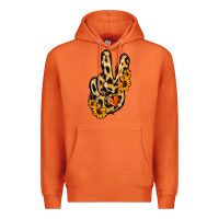 Carrot Leopard Sunflower Peace Sign Premium Hoodie - Jasminsmagicworld