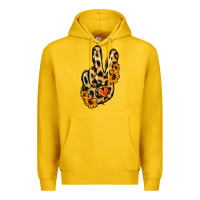 Lemon Leopard Sunflower Peace Sign Premium Hoodie - Jasminsmagicworld