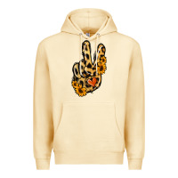 Pina Colada Leopard Sunflower Peace Sign Premium Hoodie - Jasminsmagicworld