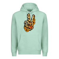 Seafoam Leopard Sunflower Peace Sign Premium Hoodie - Jasminsmagicworld