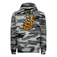 Slate Camo Leopard Sunflower Peace Sign Premium Hoodie - Jasminsmagicworld