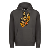 Smoke Leopard Sunflower Peace Sign Premium Hoodie - Jasminsmagicworld