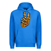 True Royal Leopard Sunflower Peace Sign Premium Hoodie - Jasminsmagicworld