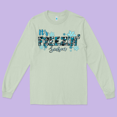 It's Freezin Season Winter Long Sleeve Tee Designed By Ranaportraitstore