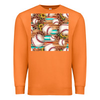 Carrot baseball leopard sunflower seamless pattern Premium Sweatshirt - JahusDesignShop
