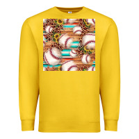 Lemon baseball leopard sunflower seamless pattern Premium Sweatshirt - JahusDesignShop