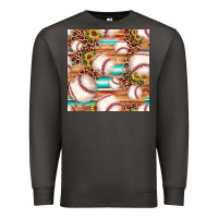 Smoke baseball leopard sunflower seamless pattern Premium Sweatshirt - JahusDesignShop