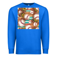 True Royal baseball leopard sunflower seamless pattern Premium Sweatshirt - JahusDesignShop