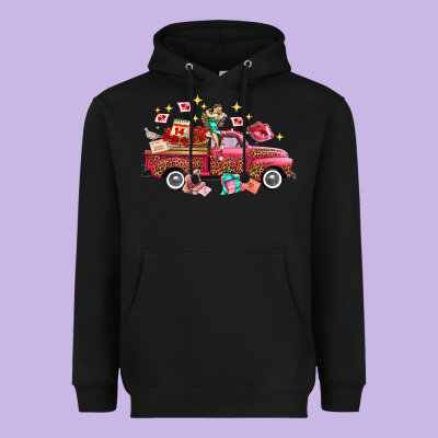 Valentine's Day Truck Photography Love Side View Heavyweight Hoodie Designed By Fadigitalartstudio