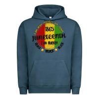 Pigment Midnight Navy i am black everyday but today juneteenth Urban Hoodie - MaliasSmallBusiness