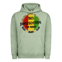 Pigment Oil Green i am black everyday but today juneteenth Urban Hoodie - MaliasSmallBusiness
