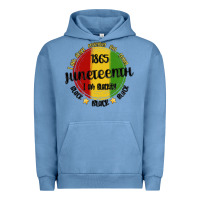 Pigment Pebble Blue i am black everyday but today juneteenth Urban Hoodie - MaliasSmallBusiness