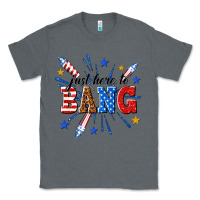 Charcoal Heather just here to bang Classic Tee - texasbilliewilder