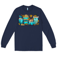 Navy truck coffee cups Long Sleeve Tee - texasbilliewilder