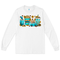 White truck coffee cups Long Sleeve Tee - texasbilliewilder