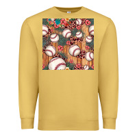 Antique Gold baseball leopard seamless pattern Premium Sweatshirt - JahusDesignShop