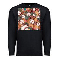 Black baseball leopard seamless pattern Premium Sweatshirt - JahusDesignShop