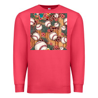 Cardinal baseball leopard seamless pattern Premium Sweatshirt - JahusDesignShop