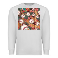 Dove Grey baseball leopard seamless pattern Premium Sweatshirt - JahusDesignShop