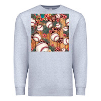 Heather Grey baseball leopard seamless pattern Premium Sweatshirt - JahusDesignShop