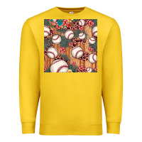 Lemon baseball leopard seamless pattern Premium Sweatshirt - JahusDesignShop