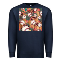 Navy baseball leopard seamless pattern Premium Sweatshirt - JahusDesignShop