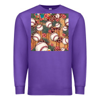 Purple baseball leopard seamless pattern Premium Sweatshirt - JahusDesignShop