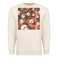 Sandshell baseball leopard seamless pattern Premium Sweatshirt - JahusDesignShop
