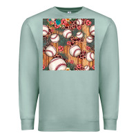 Seafoam baseball leopard seamless pattern Premium Sweatshirt - JahusDesignShop