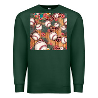 Baseball Leopard Seamless Pattern Premium Sweatshirt | Teevron