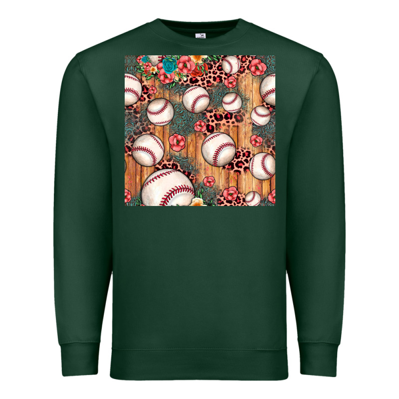 Baseball Leopard Seamless Pattern Premium Sweatshirt by JahusDesignShop | Teevron